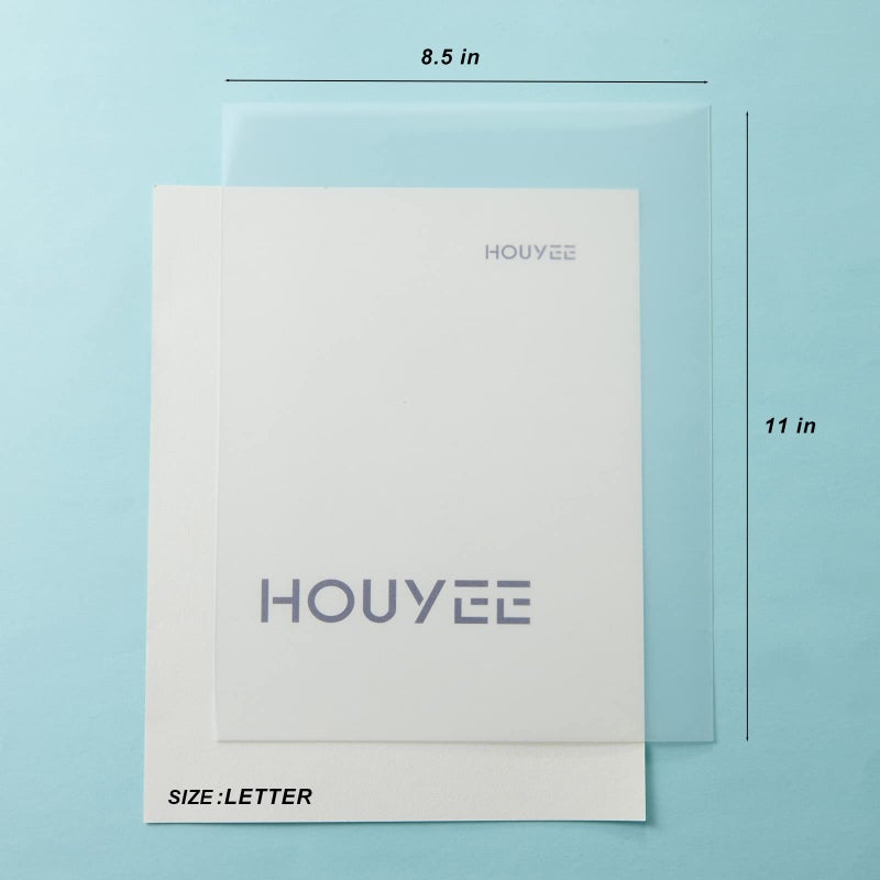 HOUYEE 20 حزمة 15 مل من أغطية العرض التقديمي البلاستيكية، أغطية تقارير شفافة الصقيع، حجم الحروف، 8.5 × 11 بوصة (15 مل، 20P فروست شفاف) - Image 5